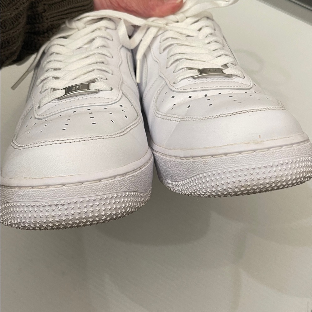 Nike Air Force 1 Low White Sneakers Men’s Size 12 - Picture 10 of 14